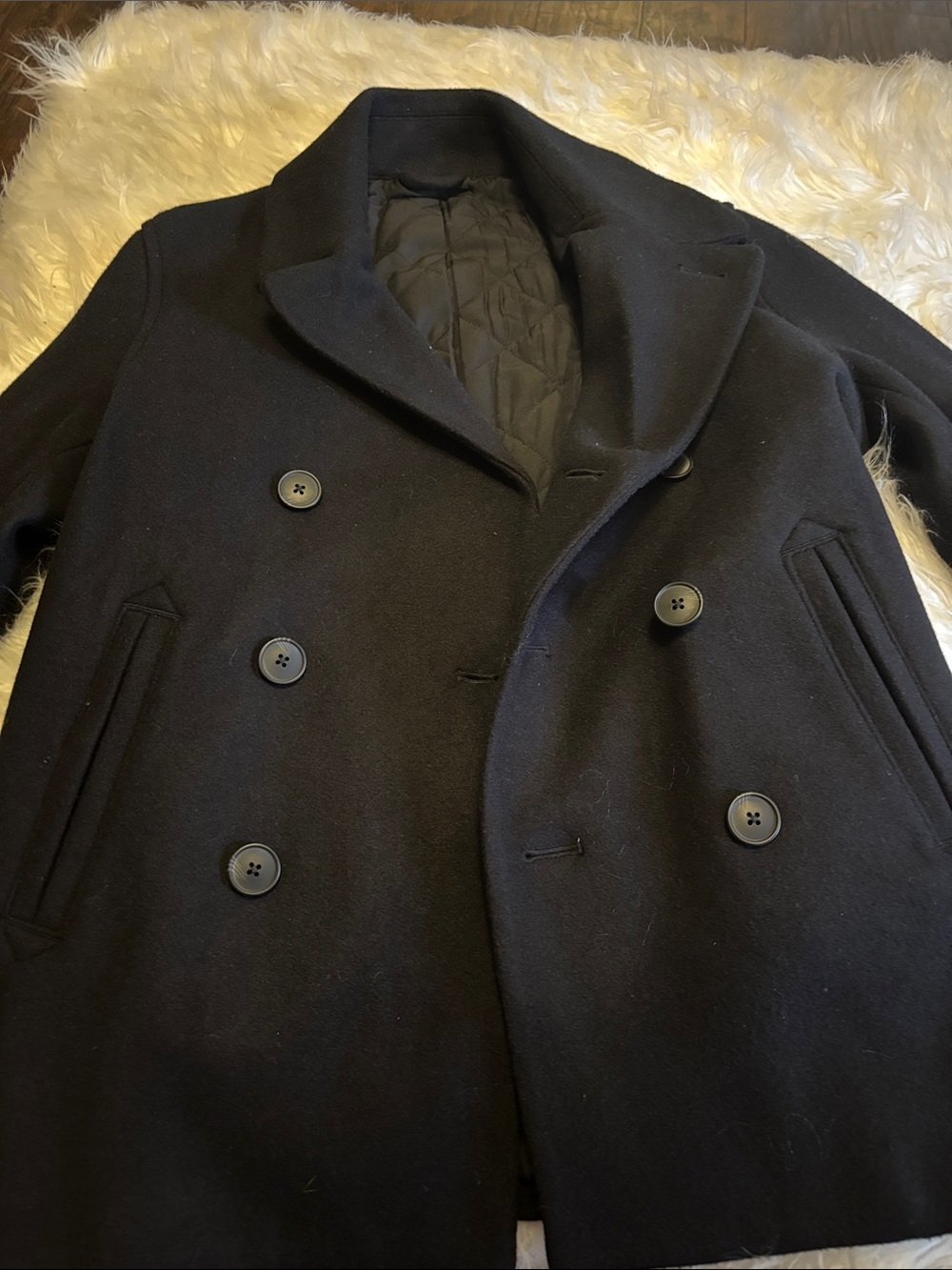 Old Navy Men's Double-Breasted Trench Coat - Black